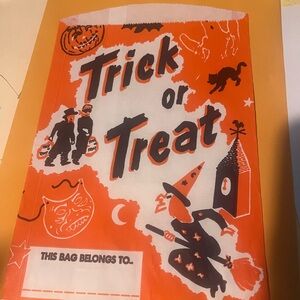 Vintage Halloween Trick or Treat Party Bags 11x7